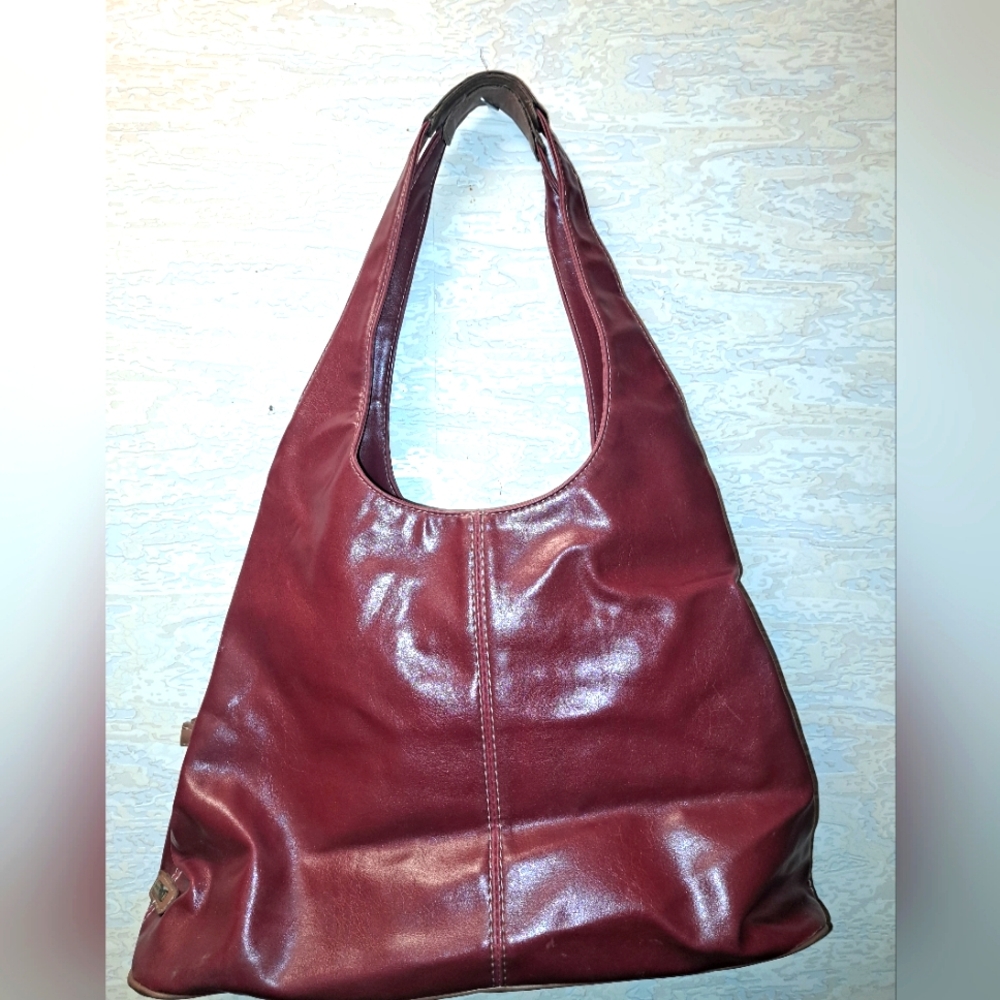 Large Red Leather Nine West Purse